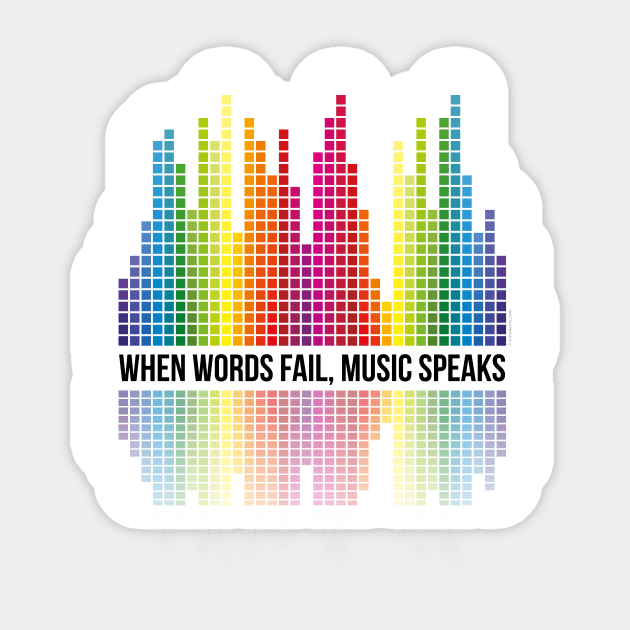 Music Speaks (When Words Fail) - Equalizer bars Sticker by ImproveYourself